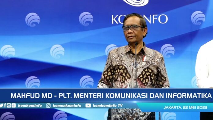 Mahfud: Proyek Pembangunan BTS Tetap Dillanjutkan