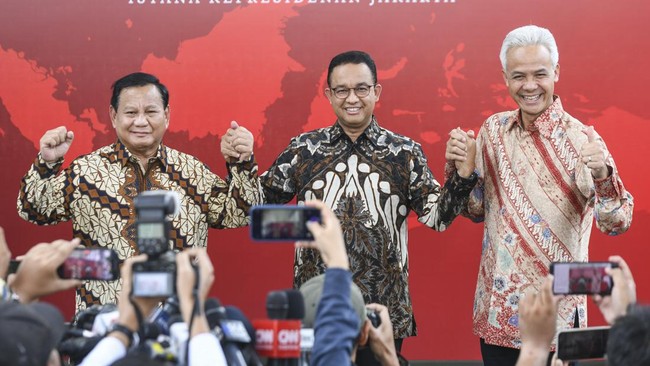tiga bacapres peserta kontestasi Pilpres 2024 Pilpres 2024