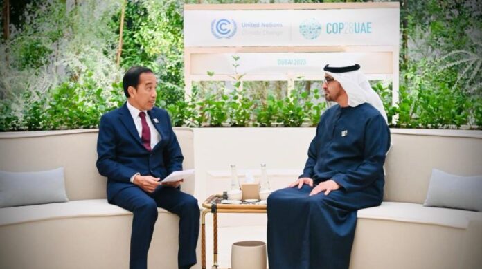 jokowi bertemu Sheikh Mohamed bin Zayed Al Nahyan (MBZ)