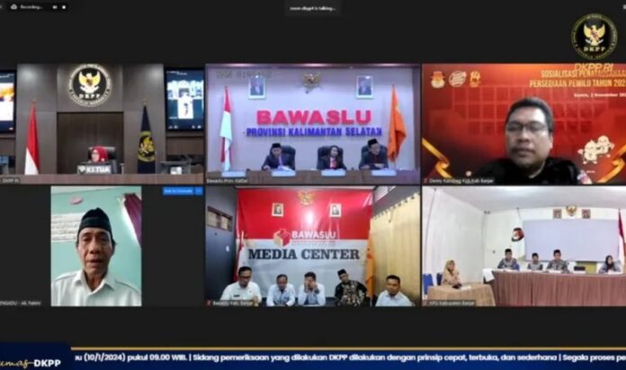 sidang etik DKPP RI atas aduan Ali Fahmi terhadak KPU Kabupaten Banjar Sidang kode etik DKPP RI terhadap KPU Banjar