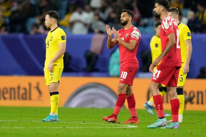 timnas malaysia kalah telak 4-0 lawan Yordania