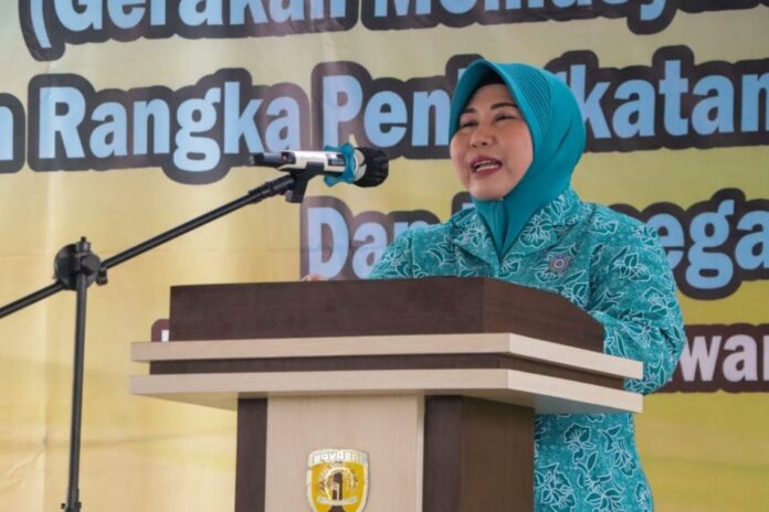 Safari ke HST Ketua TP PKK Kalsel Sosialisasikan GEMARIKAN 