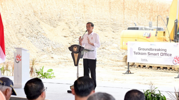 Groundbreaking Telkom Smart Office Presiden Jokowi Tingkatkan Konektivitas Digital di IKN Telkom Smart Office