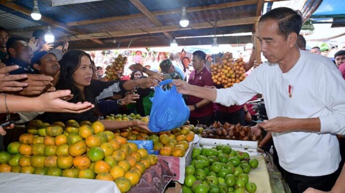 presiden joko widodo belanja buah di Pasar Berastagi, Kabupaten Karo Presiden Jokowi Belanja di Pasar Buah Berastagi Karo
