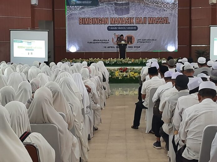 cjh banjar ikuti bimbingan manasik haji JCH  Banjar