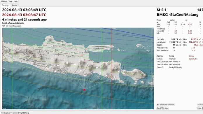 gempa malang tak berpotensi tsunami tak berpotensi tsunami