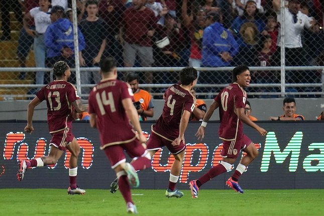Timnas Venezuela vs Brasil selebrasi Venezuela vs Brasil