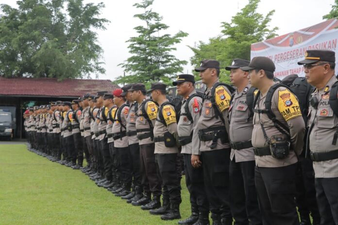 polres banjar gelar Apel Pergeseran Pasukan