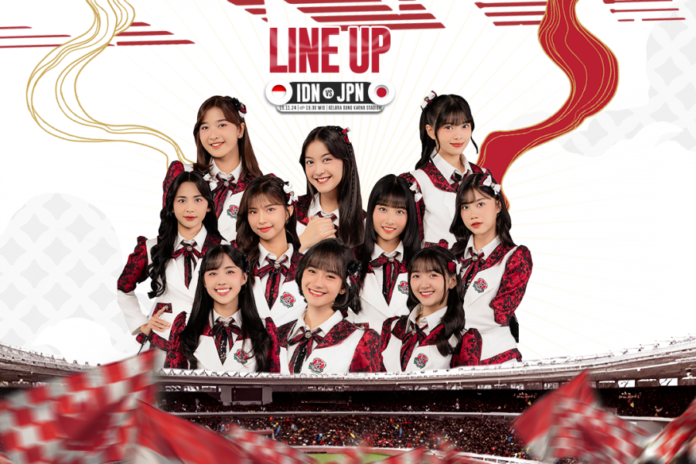 jkt48 JKT48 di laga Timnas Indonesia vs Jepang