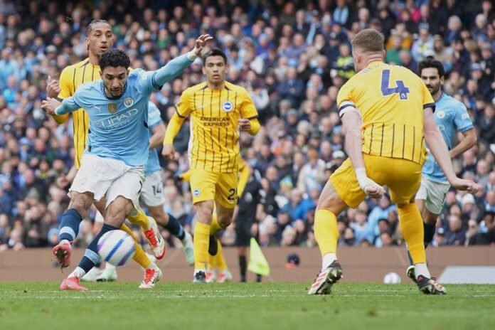 Manchester City vs Brighton Berakhir Imbang, Skor 2-2