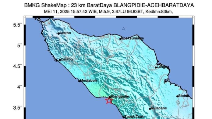 gempa bumi guncang Blangpidie Aceh