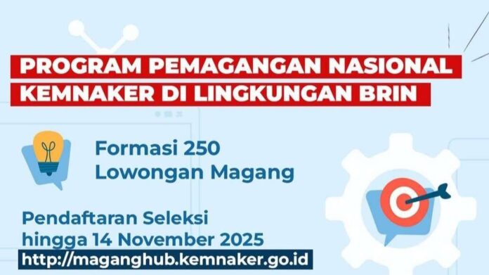 BRIN Buka 250 Lowongan Magang Nasional 2025