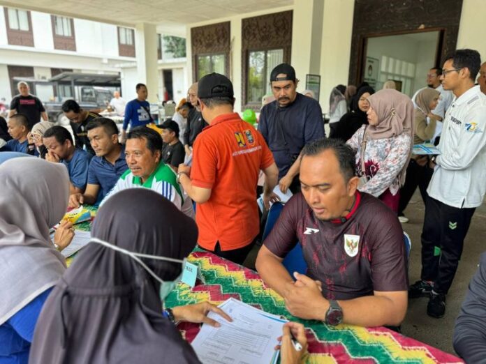 ASN Pegawai PUPR Kalsel Ikuti Pengukuran Kebugaran